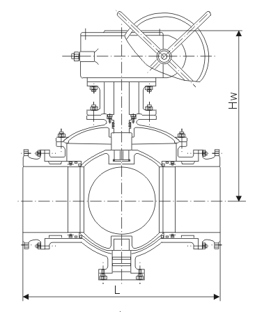 Q44F不锈钢三通球阀尺寸图