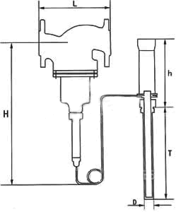 V230W自力式温度调节阀尺寸图