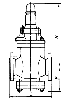 Y44H波纹管减压阀尺寸图