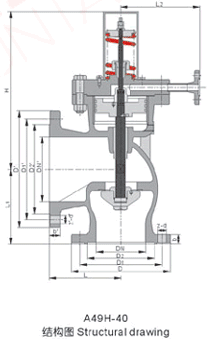 A49H主安全阀尺寸图