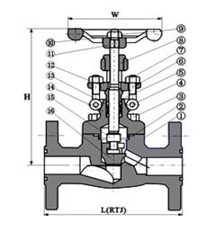 锻钢截止阀尺寸图
