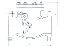 API旋启式止回阀尺寸图