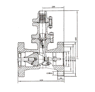 175H48Y(H)-200空排止回阀尺寸图