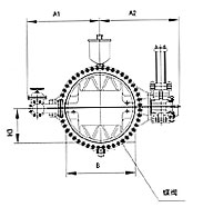 HH47蝶式缓冲止回阀尺寸图
