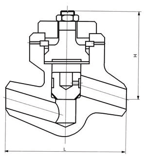 国标电站止回阀尺寸图